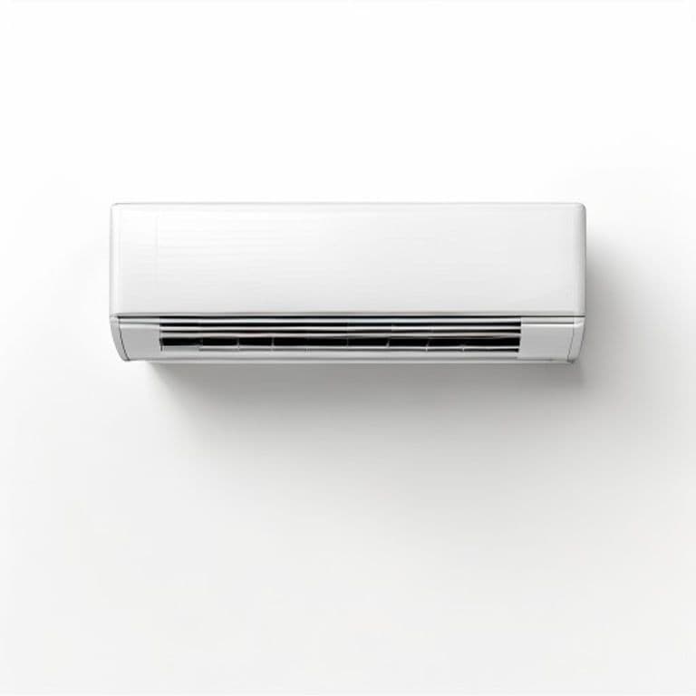 Compact white EverCool slim split air conditioner indoor unit